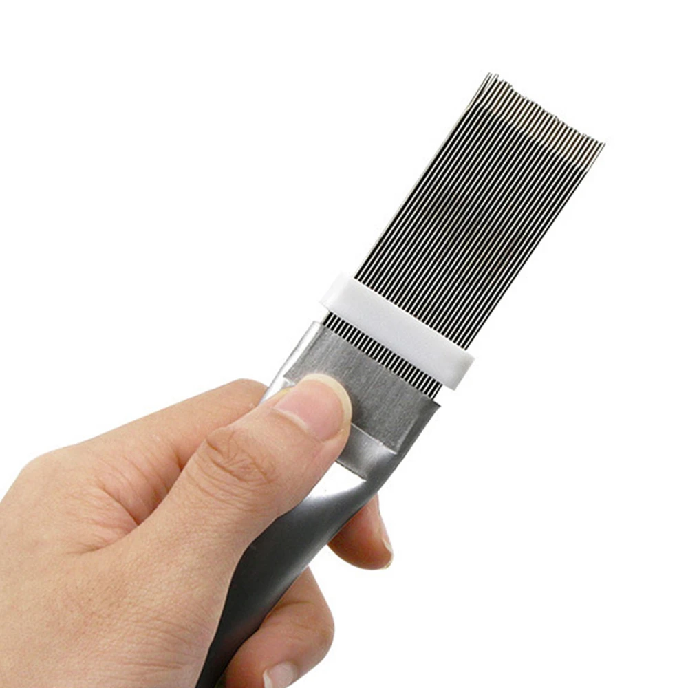 Air Conditioning Fin Cleaning Comb Cleaning Dust Brush Stainless Steel Fin Straightener Brush Air Conditioner Cleaning Tool