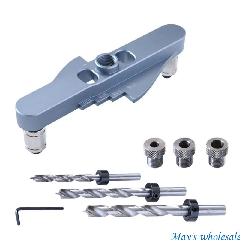 

Hole Locator Woodworking Doweling Jig Kits Self-Centering Dowel Device Drill 448A