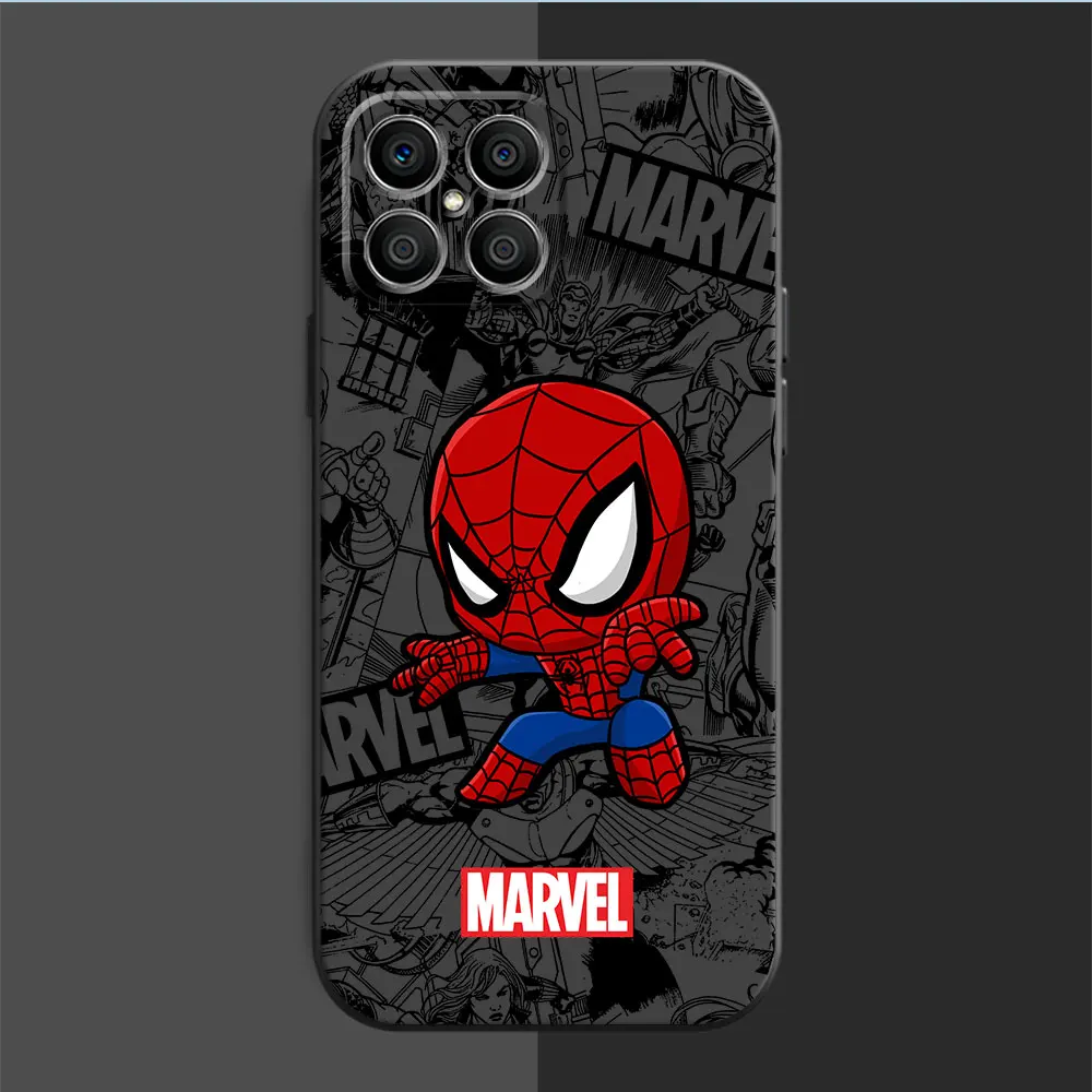 Case For Huawei Honor X8 8X X9a X7 90 Lite 70 8a P30 Pro P40 Magic5Lite P Smart Z Soft Funda Phone Cover Marvel Comic Spider Man