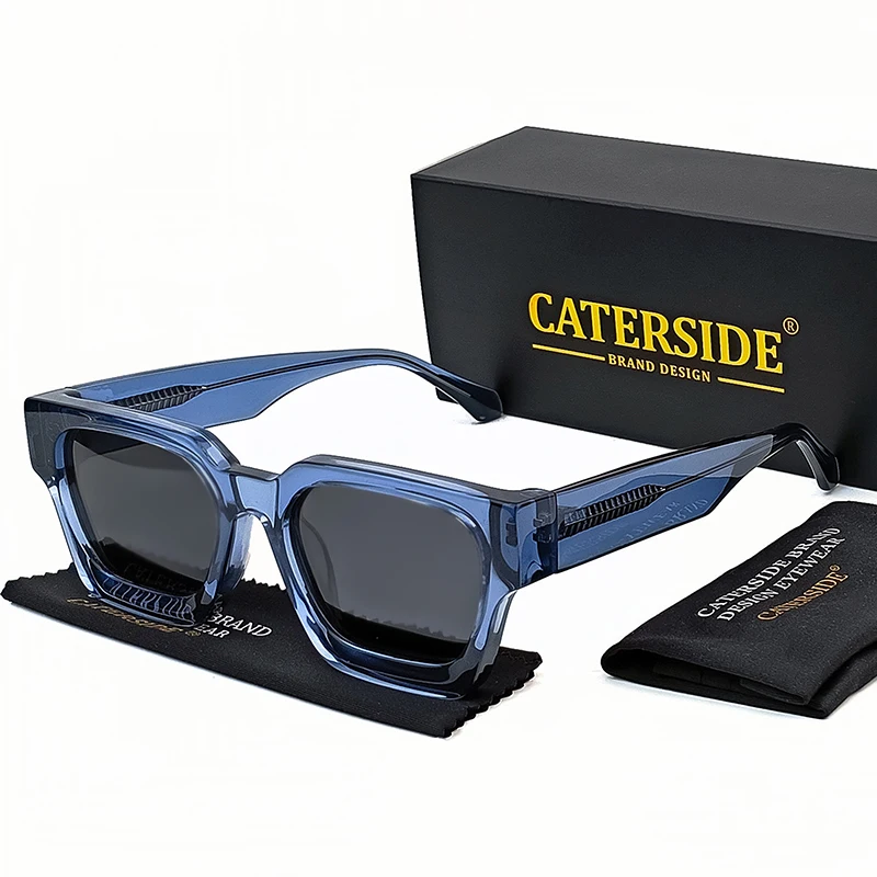 

CATERSIDE Acetate Big Frame Sunglasses Men Square Polarized Brand Design Sun Glasses Women Travel Driving Fishing Sports Eyewear