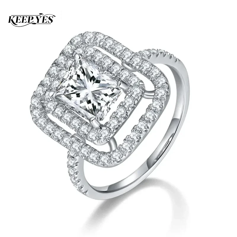 

Кольцо для помолвки KEEP YES 6*8 мм, 2.0 карата, с бриллиантом радиант-формы, полностью из муассанита, для женщин, из стерлингового серебра 925 пробы, роскошное свадебное ювелирное изделие