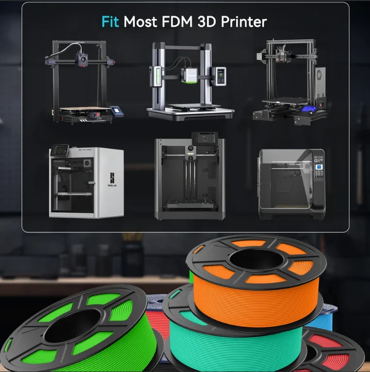 JAYO Hochgeschwindigkeits-PETG 3D-Drucker-Filament 1,75MM 5 Rollen PETG 3D-Drucker-Filament für FDM DIY Geschenk 3D-Druckmaterialien – Detail 9