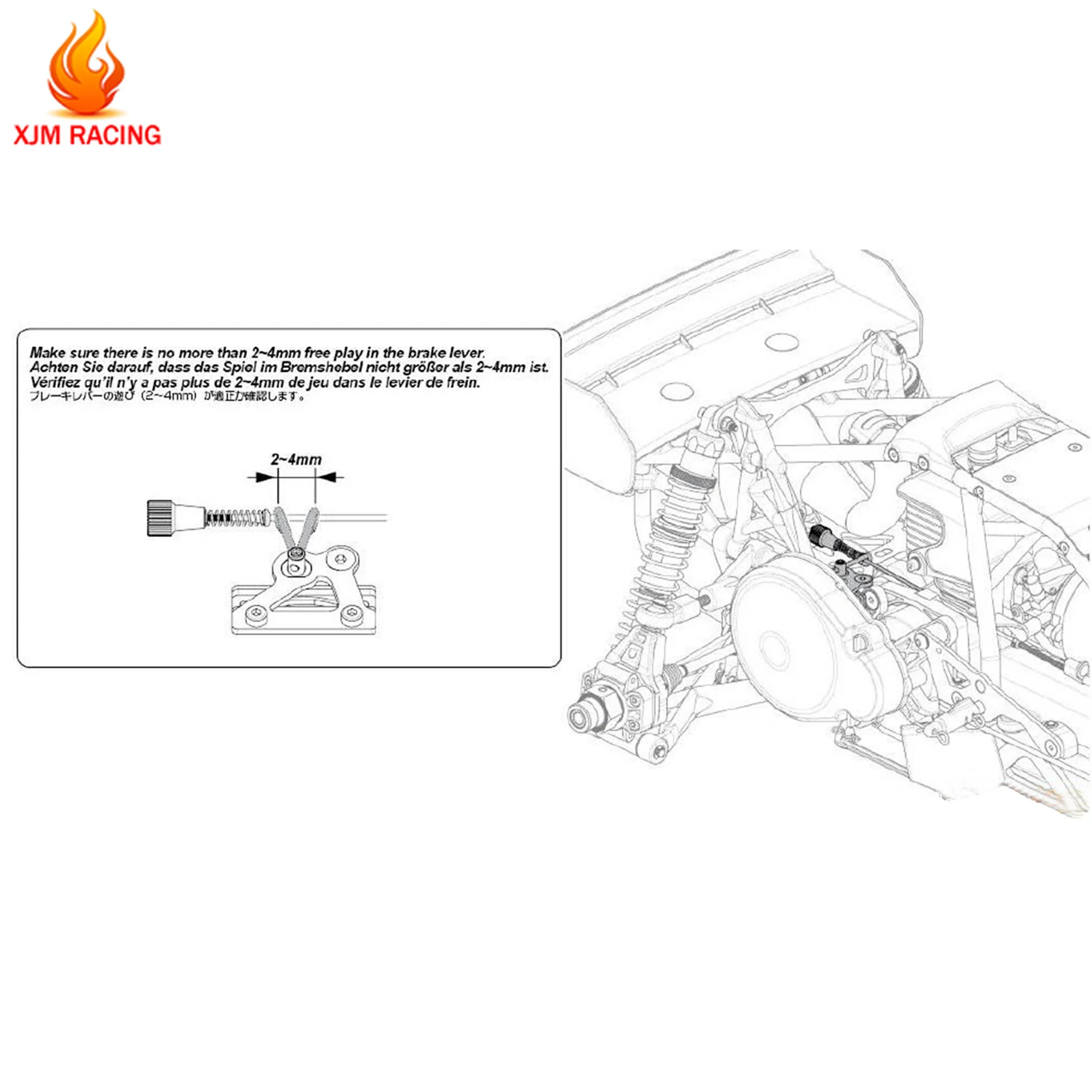 Kit sistema frenante per parti Hpi Rovan Km Baja 5b 1/5