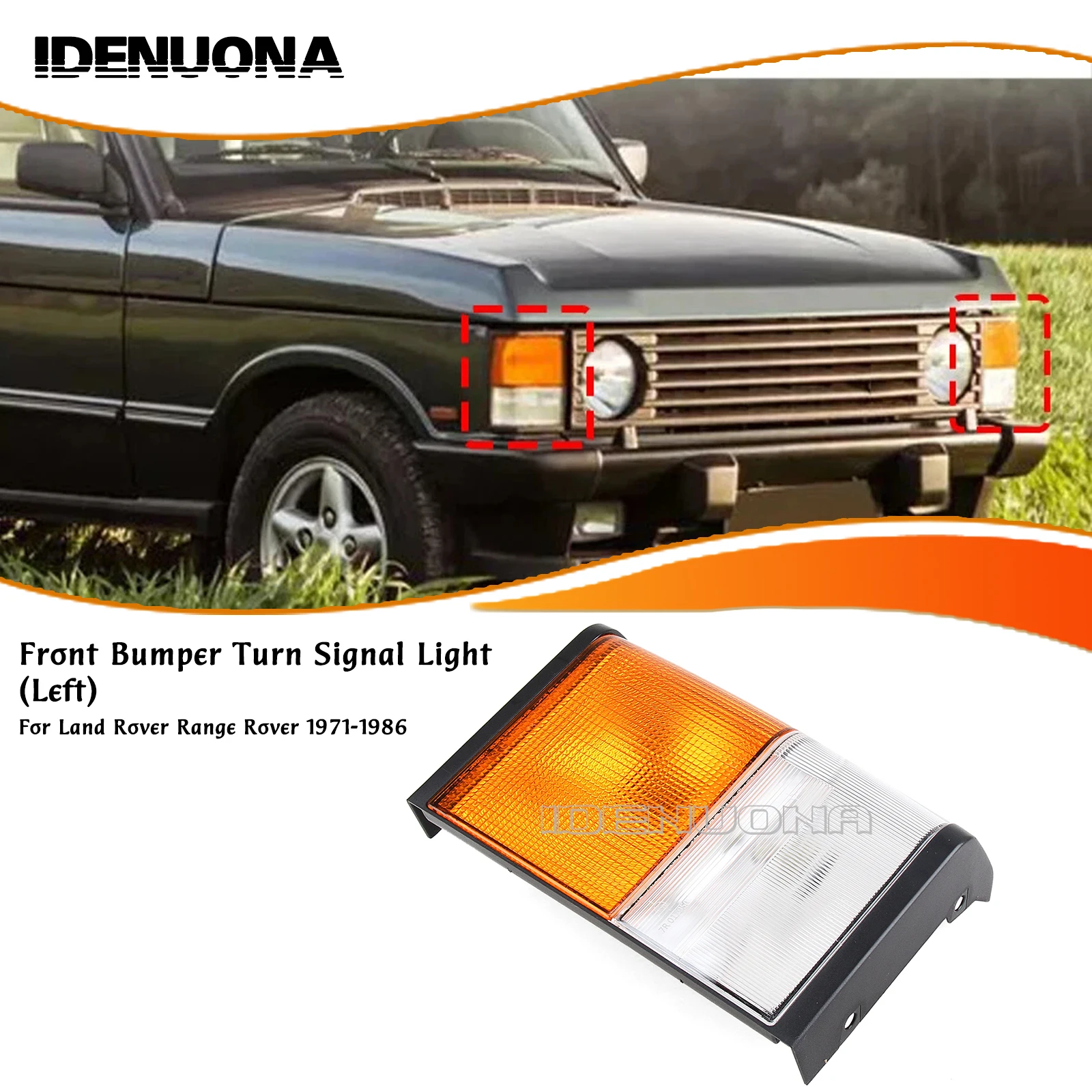

PRC8949 PRC8950 Front Bumper Side Turn Signal Corner Light Day Daytime Running Lamp For Land Rover Range Rover Classic 1971-1986