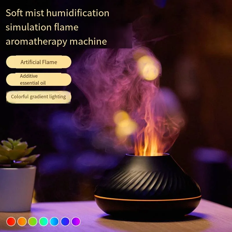 Home Colorful Flame Perfume Diffuser Humidifier USB Desktop Home Humidifier Air Humidifier Fragrance Diffuser