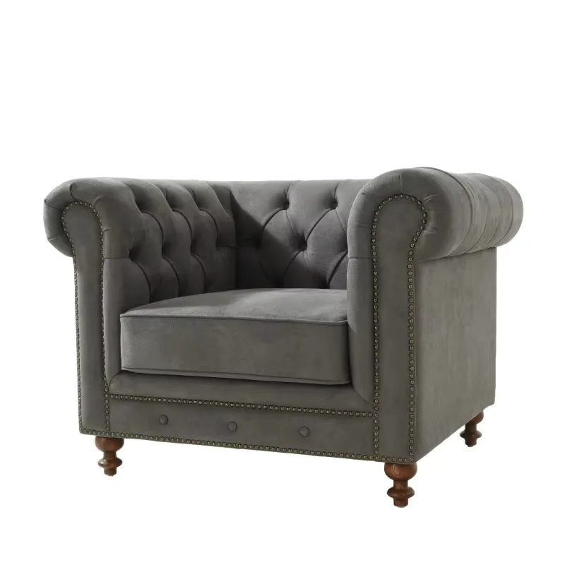 Home Furniture Modern Europe Classic Vintage Luxury Single Seat Living Room Fabric Couches Sofas
