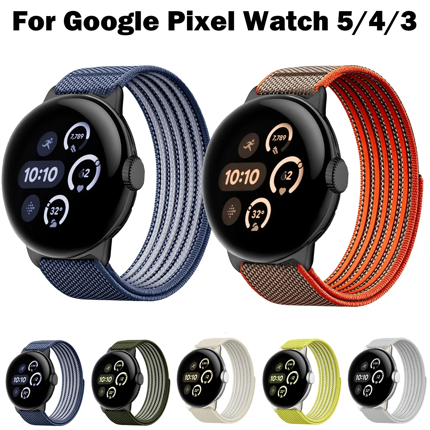 Nylon Strap for Google Pixel Watch 5/4 45mm 41mm Comfortable Breathable Wristband for Google Pixel Watch 3 2 1 Belt Accessories