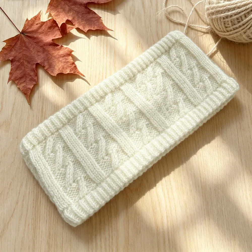 Gifts Knitted Knitted Headband Wide Stretch Fit Ear Warmer Headband Acrylic Fiber Soft Texture Cable Knit Headband Hair Band