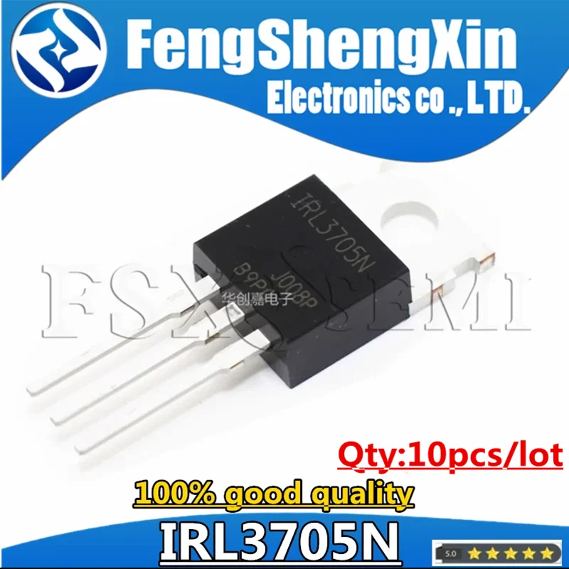 

10PCS IRL3705NPBF IRL3705N TO-220 TO220 IRL3705 MOSFET