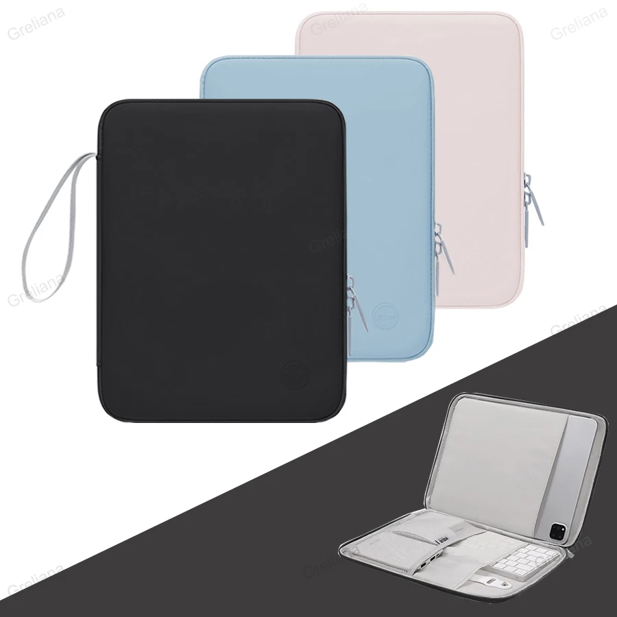 

GEFENIS Tablet Sleeve Bag 9-11" For IPad Pro AIR 11 10.2 12.9" 13" Case For Samsung Xiaomi Redmi Huawei Lenovo Shockproof PU Pou