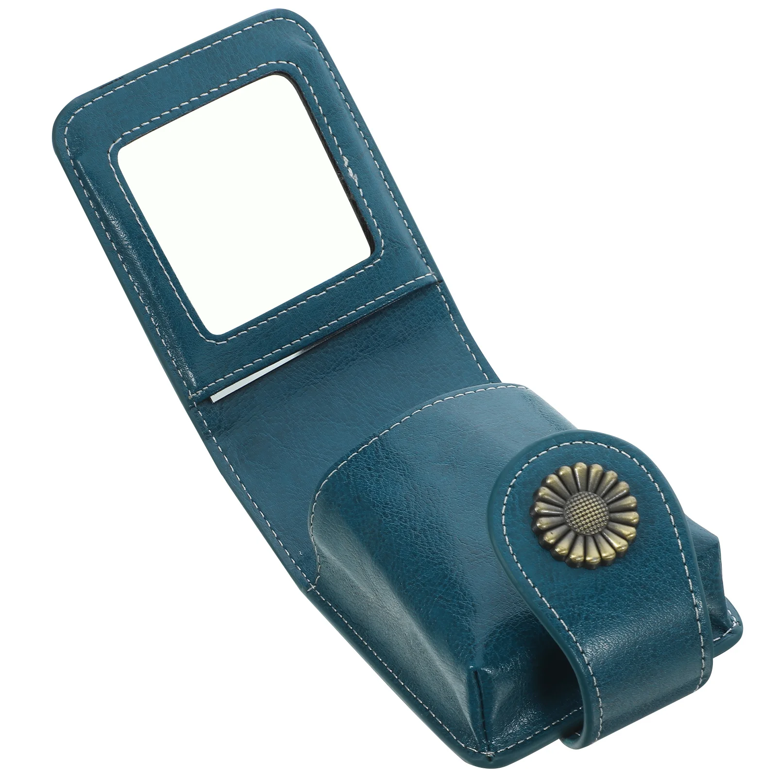 

1Pcs Stylish Lipstick Holder Pouch Simple Design Built-in Mirror Portable Makeup Case for Women Gift Premium