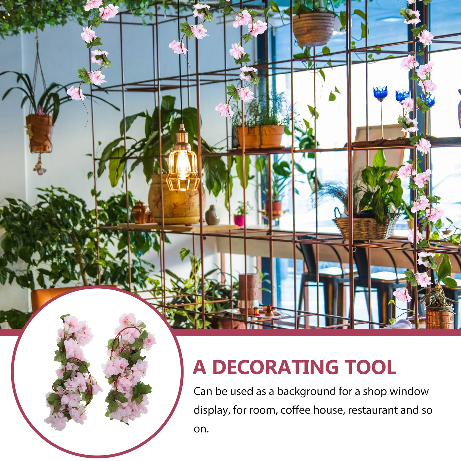 

2pcs Simulation Rattan Artificial Flower Decoration For Home Party Wedding Garden Holiday Festive Events Hanging Rattan Decor