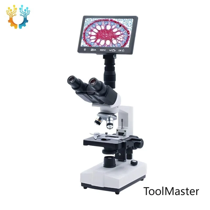 

【2026】WEIAI 5000x Medical School Biology Soptop Microscope Optique Lcd Screen Digital Trinocular Microscope For Laborator