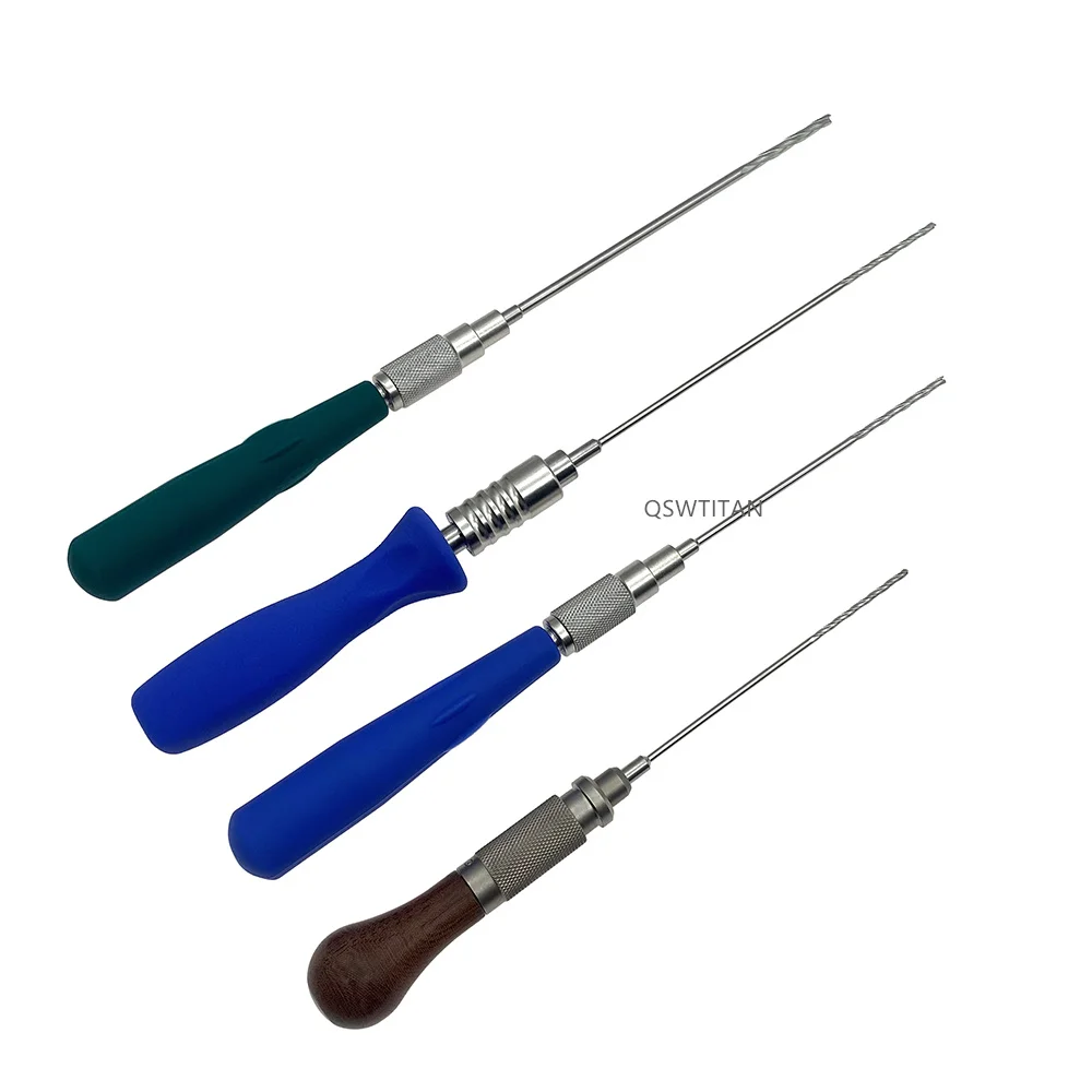 1 buah mata bor canulated AO Stainless Steel, instrumen Orthopedic Edik, mata bor Hollow