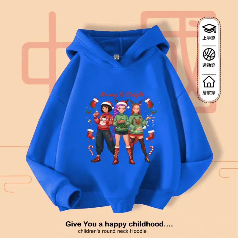 طفل Huntrix هدية عيد الميلاد هوديي Guerreras K-Pop ربيع الخريف ملابس خارجية #3