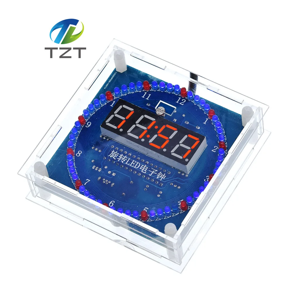 DS1302 Rotating LED Display Alarm Electronic Clock Module DIY KIT LED Temperature Display for arduino