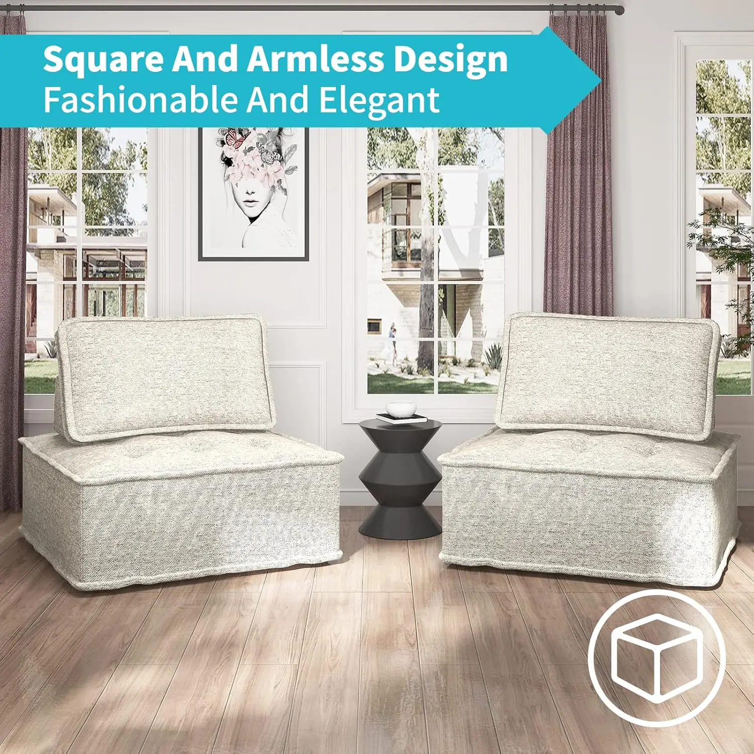 Modular Sectional Sofa Couch, Convertible Sofa Bed, Oversized Variable Sectional Sofa Couches for Living Room