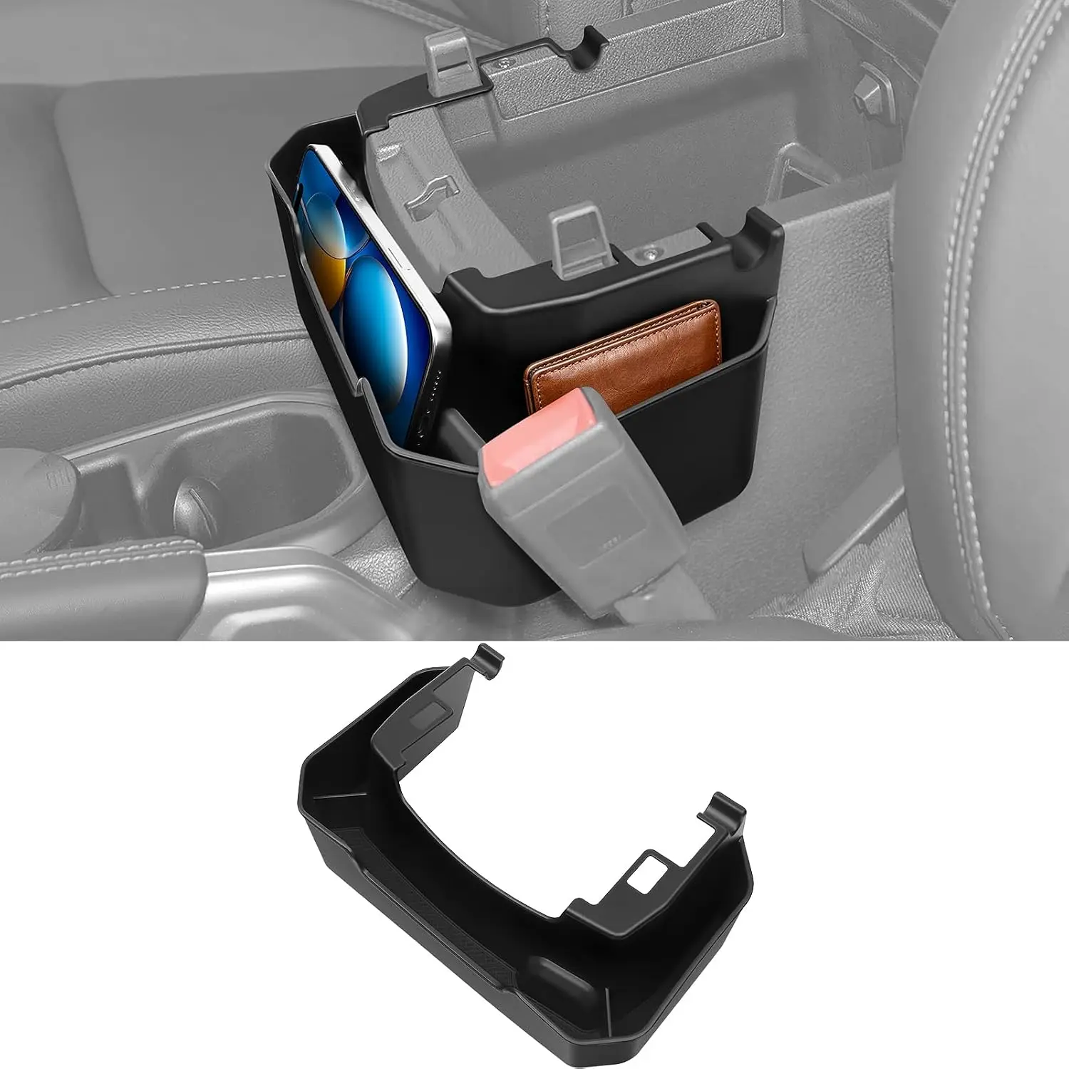 For 2018-2025 2026 Jeep Wrangler JL JLU and Gladiator JT Accessories Organizer Tray Armrest Storage Bag ABS Center Console