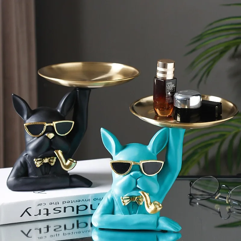 French Bulldog Double-tray Decorative Ornaments