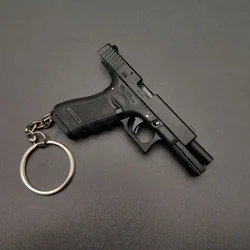 1:3 Anti-stress Metal Glock 17 Keychain Miniature Model Gun Toys Pistol Portable G17 Shell Ejection Assemble Disassemble