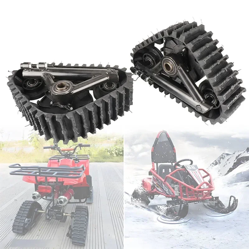 1 Pair ATV UTV Buggy Four Wheel Snow Track System Snow Blower Wheels Snow Blower Track Kit Snowmobile Track Assembly