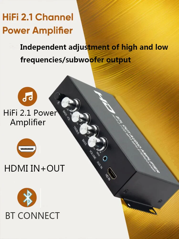 

Модернизированный ST_838 с HDMI-совместимым входом/выходом, мини-Hi-Fi цифровой мини-усилитель для сабвуфера 80 Вт, аудио стерео басовый усилитель для автомобиля и дома