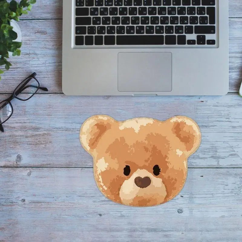 Cute Cartoon Bear Mouse Pad Non Slip Bears Pattern Mouse Pad Multifuncational And Comfortable Use For Student Office Desk