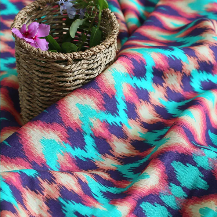 

High end flax tissu Colorful gradient sewing Shirts pants skirts gowns windbreaker clothes fabric