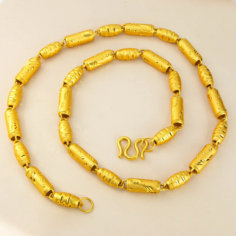 Olive bead necklaces fashion domineous chain jewelry 9999gold