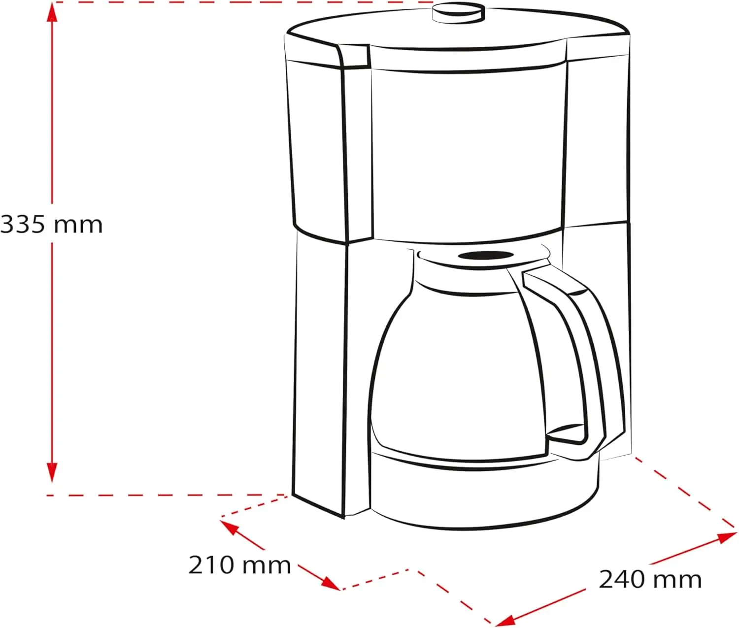 Melitta Look Perfection - Kaffeemaschine mit abnehmbarem Wassertank، Filterkaffeemaschine mit Glaskanne und Tropfstopp، fazer bis