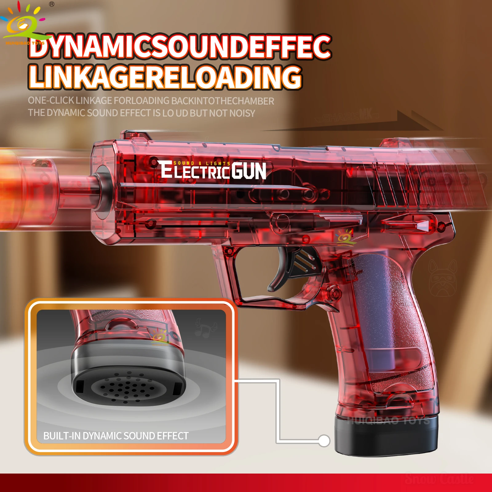 USP 電動スプレーライト＆サウンドトイガン 伸縮式バレルとクールなライトエフェクト付き パーティーバトルゲーム 男の子向けおもちゃギフト