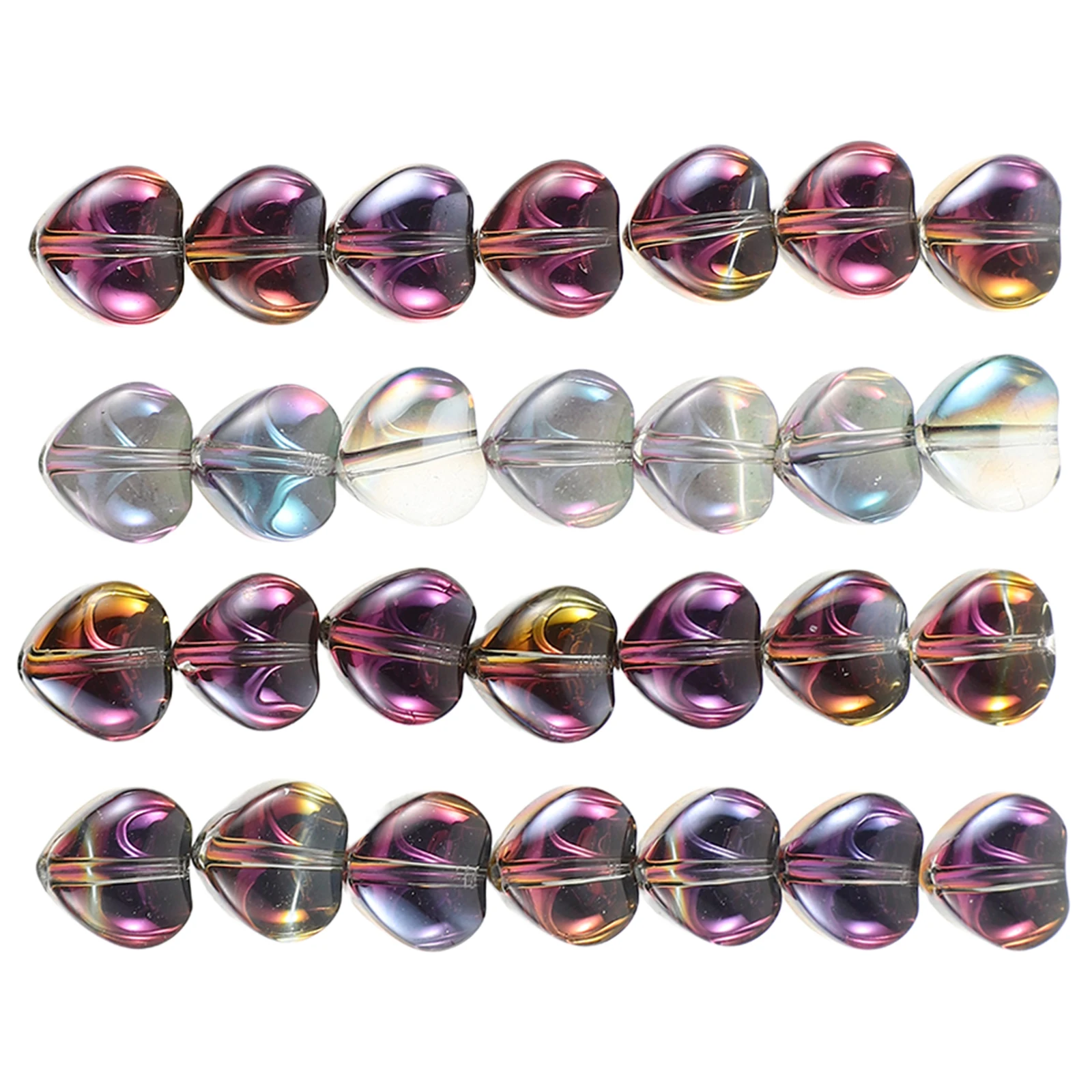 

80 Pcs Crystal Beads 8x8mm Heart Shaped Clear Heart Shape Beads For Jewelry Making Glass for Jewelry DIY Bracelets Necklaces