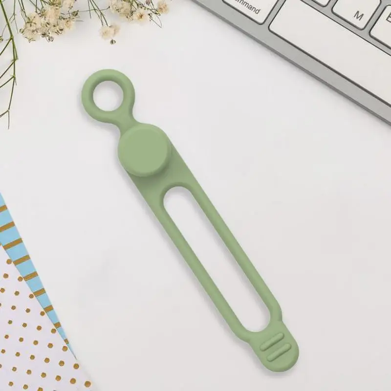 5ชิ้นสายซิลิโคนสายที่รัดสายหัวเข็มขัด Reusable Soft สายไฟสำหรับห้องครัวอุปกรณ์สายชาร์จ USB