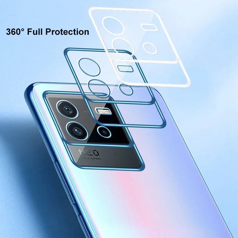 Transparent Silicone Case For Vivo iQOO Neo 6 3 5 Lite 5S Back