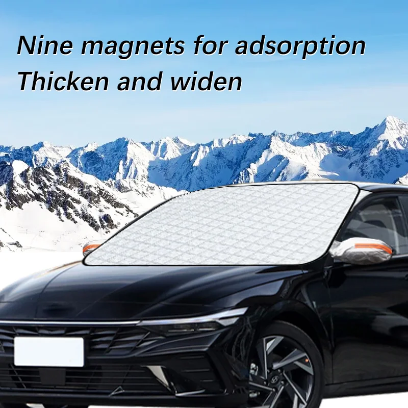 Magnetic Car Windshield Snow Cover Winter Ice-Frost Guard Sun Shade Protector For Hyundai Elantra 2004-2023 Exterior Accessories