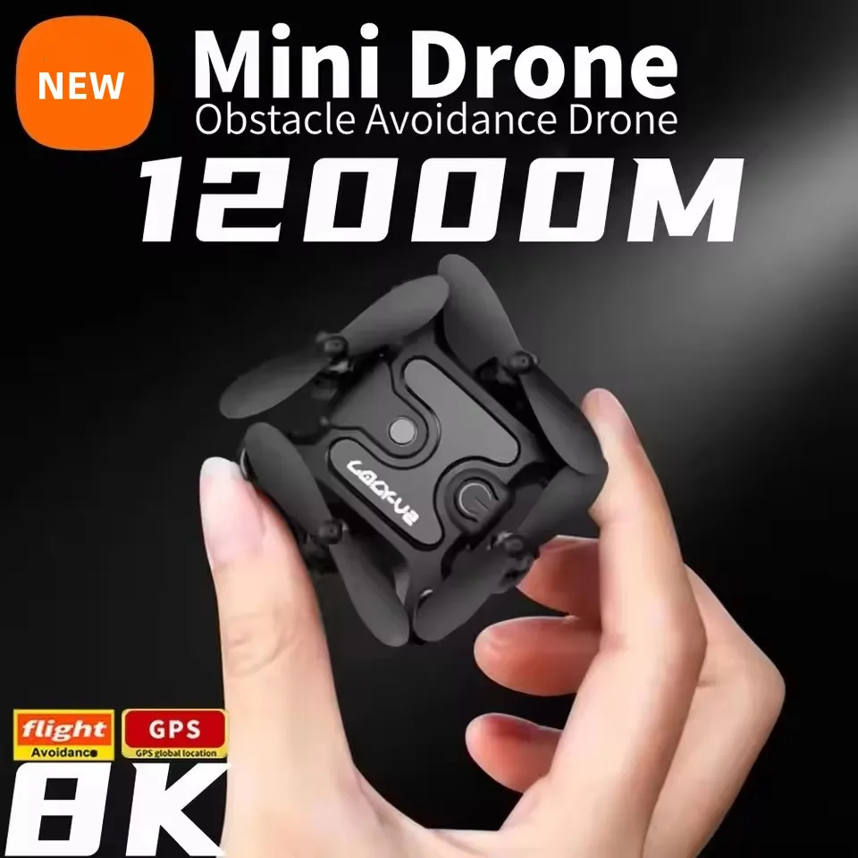 V2 Mini-Drohne mit 8K HD-Kamera, FPV RC-Drohnen, Professioneller RTF Quadrocopter, Faltbar mit Fünfseitiger Hinderniserkennung, WiFi 10KM Reichweite