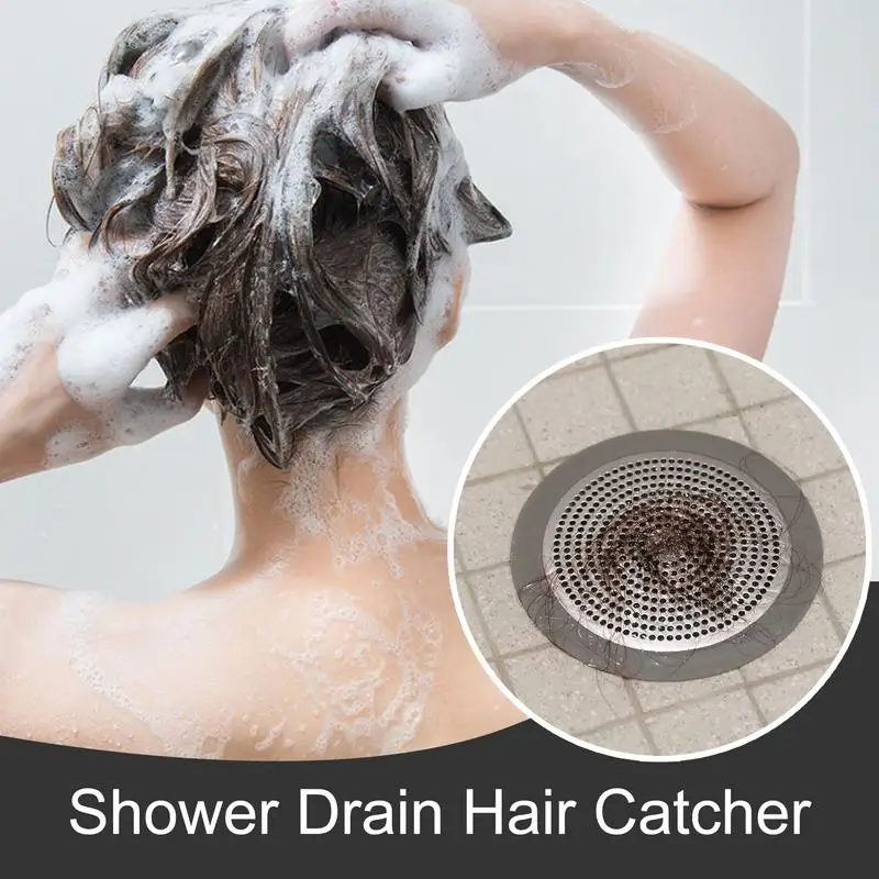 Shower Drain Hair Catcher | 3Pcs Bathroom Drain Cover | Stainless Steel Bathtub Drain Strainer Cover Shower Hair Drain Catcher