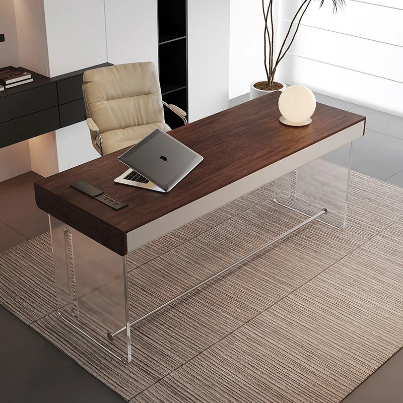 Italian Minimalist Study Office Desks Nordic Creative Designer Acrylic Computer Desk High-end Floating Office Furniture FYOD