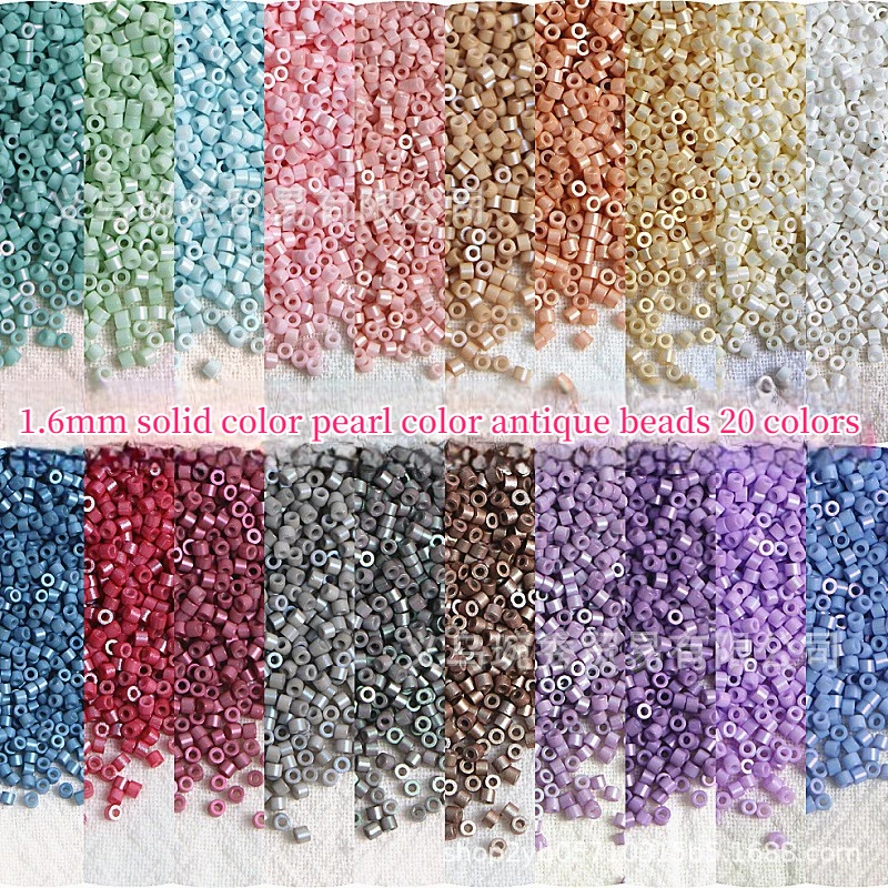 

1.6mm solid color pearl color antique beads handmade DIY bracelet necklace earrings jewelry accessories loose bead material