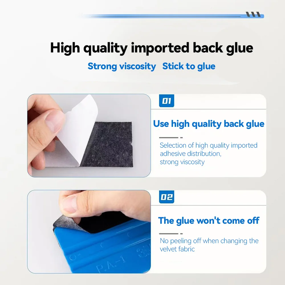 40Pcs20Pcs Squeegee Felt Cloth for Vinyl Film Scraper Car Wrap Tools Fabric Felt for Spatula 4 Card Squeegee Felt Replacement