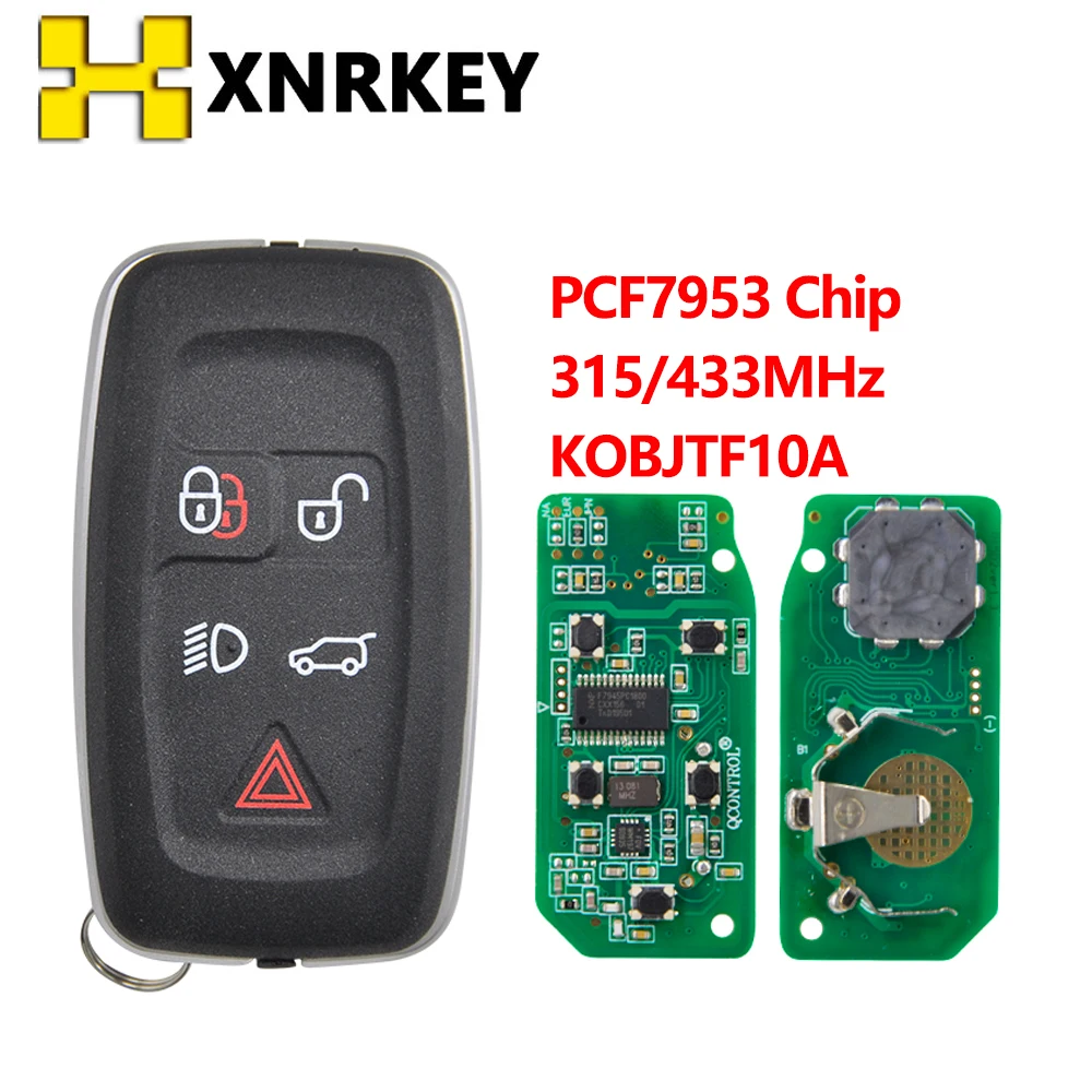 

XNRKEY KOBJTF10A Remote Car Key for Land Rover LR2 LR4 Range Rover Evoque Sport PCF7953 315/433 MHZ Keyless Go Smart Control