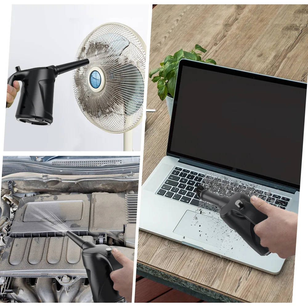 Пылесборник высокого давления 550 Вт, пистолет для удаления пыли для компьютерной клавиатуры, крошки для волос, заменяет сжатые банки, воздуходувка для чистки