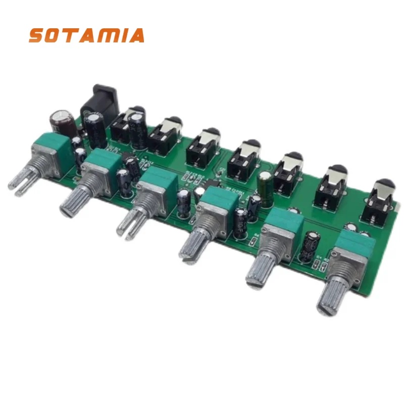 SOTAMIA Two channel Stereo Six Channel Audio Input Mixing One Stereo Output Music Mixing Board Dedicated for Audio Signals Mixer