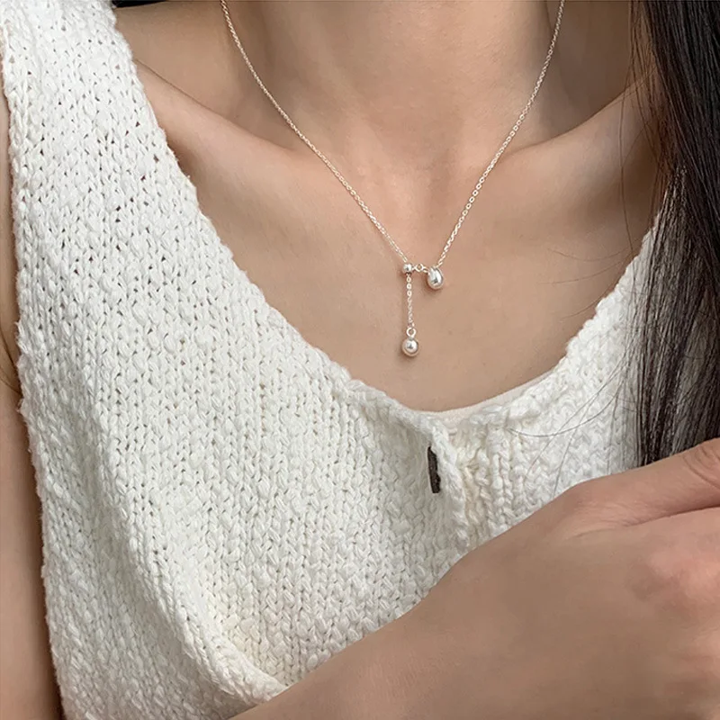 Nuova collana in argento sterling 925 con ciondolo a forma geometrica personalizzata, girocollo, regalo di compleanno per le donne, gioielli squisiti