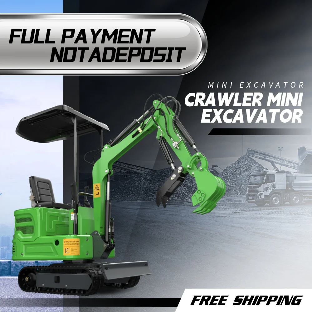 حفار صغير 1 طن، حفار هيدروليكي زاحف محرك B&S، حفار صغير عالي التحمل، إبهام هيدروليكي للحفر والحفر