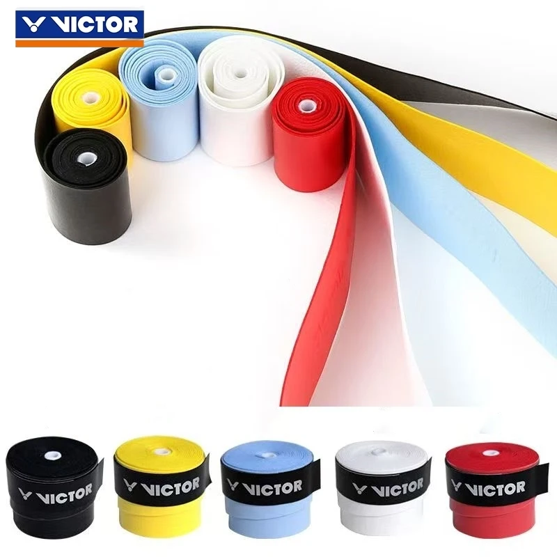 Victor 5 pcs Badminton Overgrip Racket Hand Glue Towel Tape Anti-slip Sweat-absorbing Tape For Racket Slingshots Tennis Overgrip