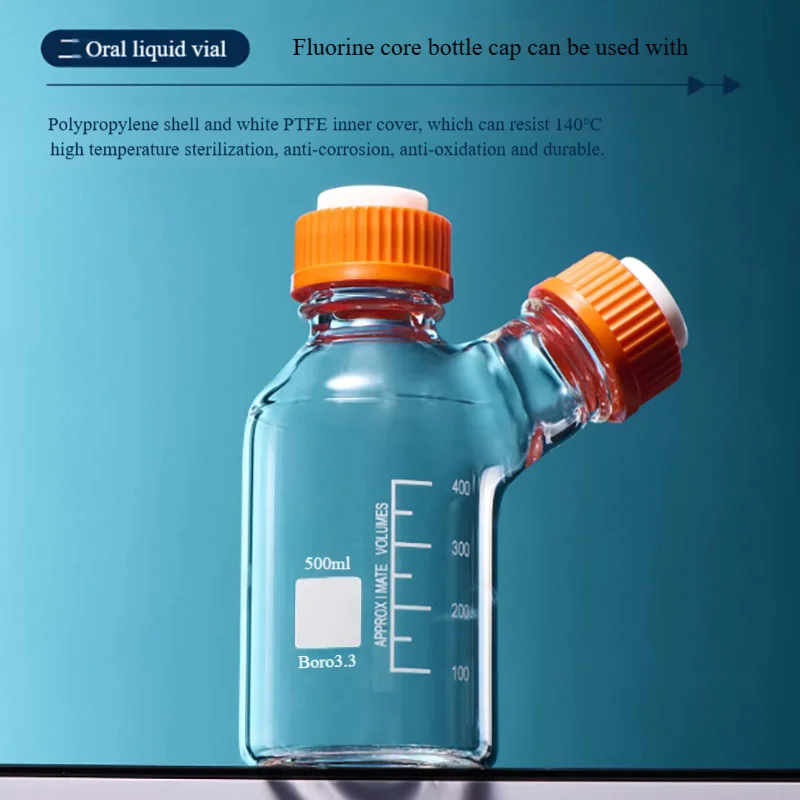 

Flow bottle two-port three-port four-port liquid phase bottle GL45 liquid storage bottle chromatography solvent bottle