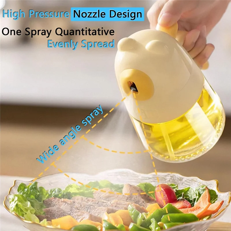 

2025 Trend2pcs Food Grade Oil Dispenser Glass Cooking Oil Sprayer For Kitchen Cooking Frying Grilling