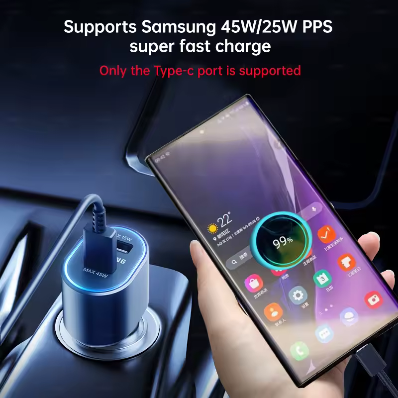 60W Samsung USB Type C Car Charger PD Super Charging Galaxy S25 S24 S23 S22 Ultra 45W 15W Charger Samsung Z Fold 5 4 Flip in Car - Image 2