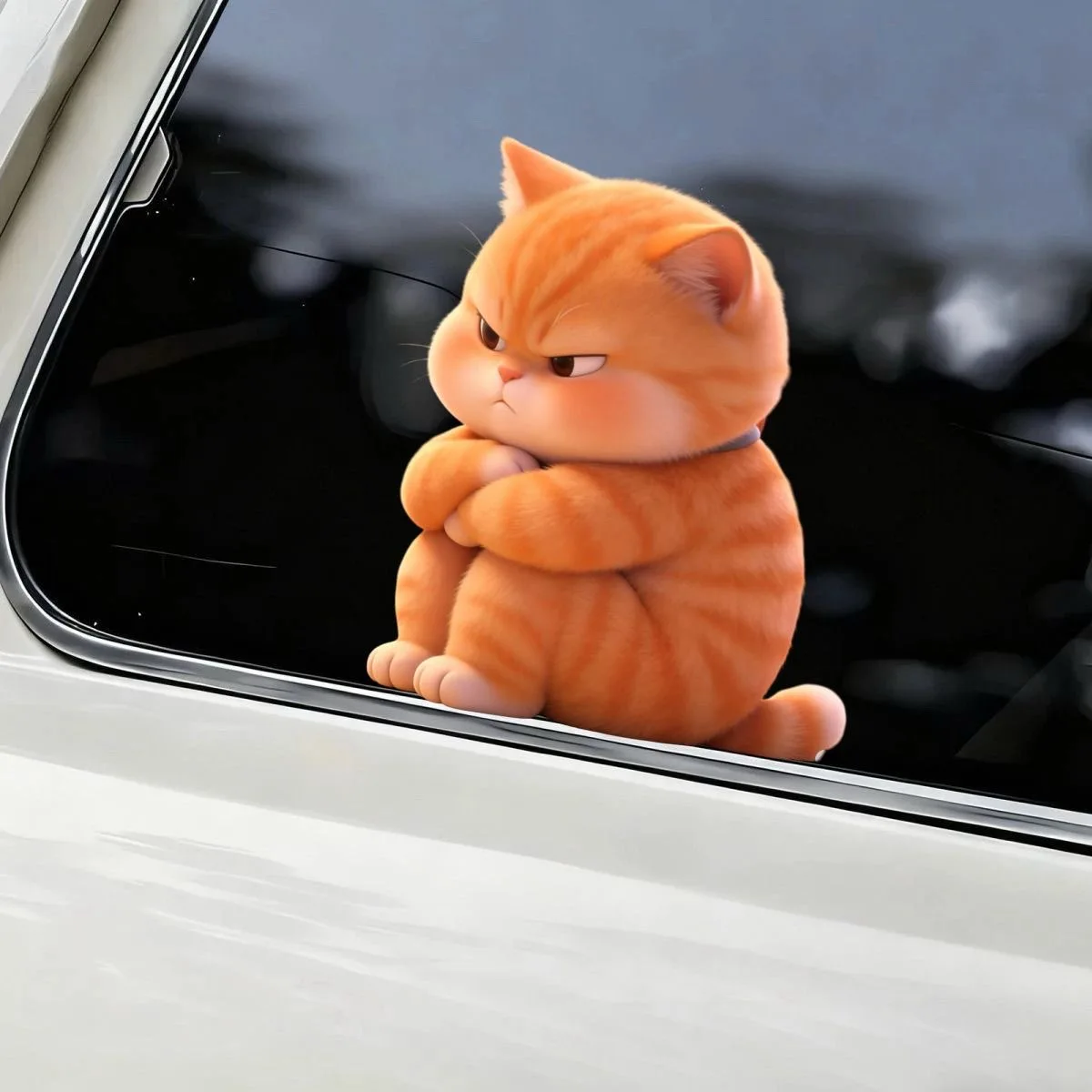 Cute and Angry Cat Car Stickers, Motorcycle Decals, Laptop Decals, Skateboard Decals, Wall Decals and Water Bottle Decals TM510